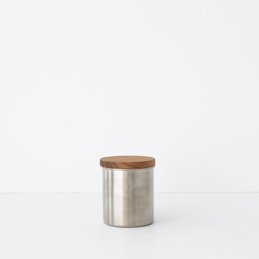 Kitchen & Dining SAIKAI (Others) | Elfin Metal Canister With Wood Lid