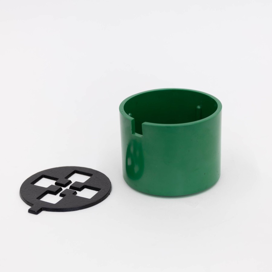 Vintage & Art Tortoise-Unknown, Japan | 112 60'S, Plastic Ashtray With Cast Iron Lid - Green