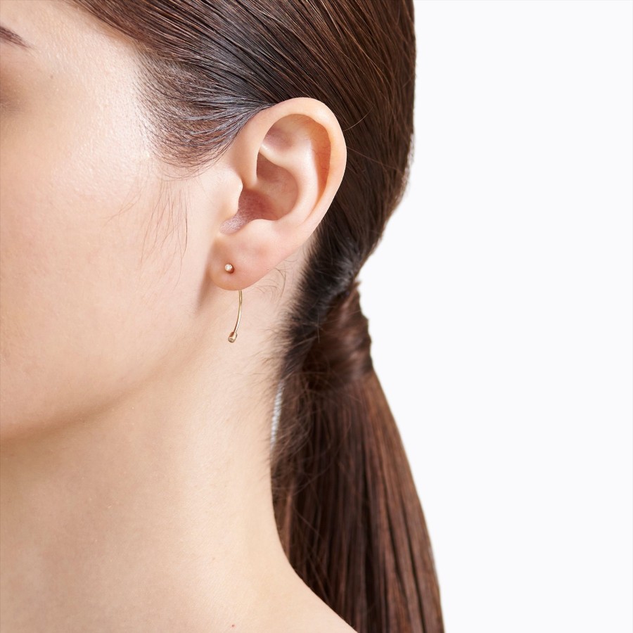 Accessories Tortoise-Shihara | Shihara Diamond Twist Curl Earring 01