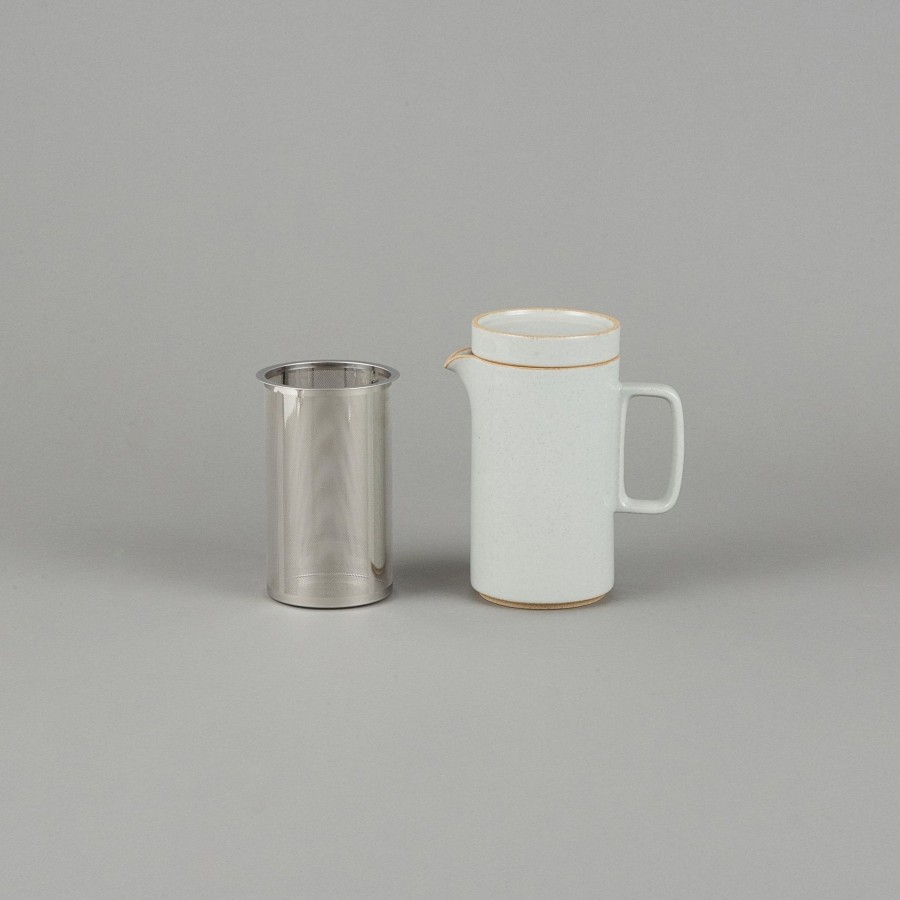 Hasami Porcelain SAIKAI (Hasami) | Hpm037 - Teapot Tall With Stainless Strainer Gloss Gray O 3.3/8"