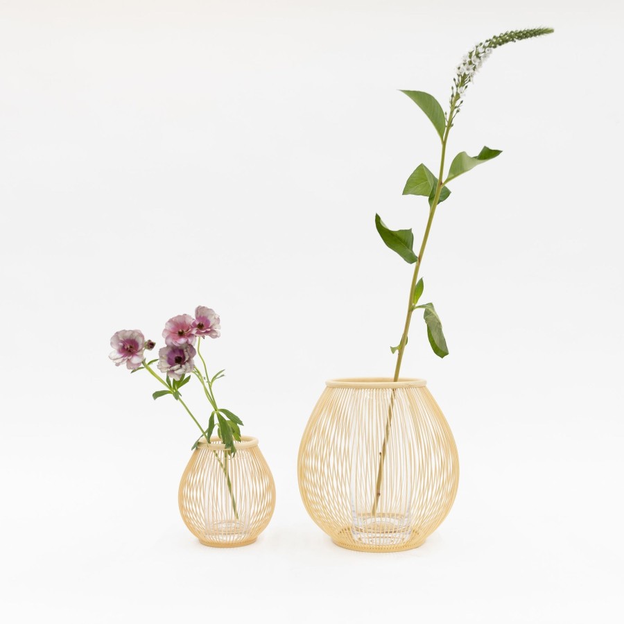 Living TORTOISE-yellow paper Kosuga | Kosuga Bamboo Flower Vase - Tsubomi