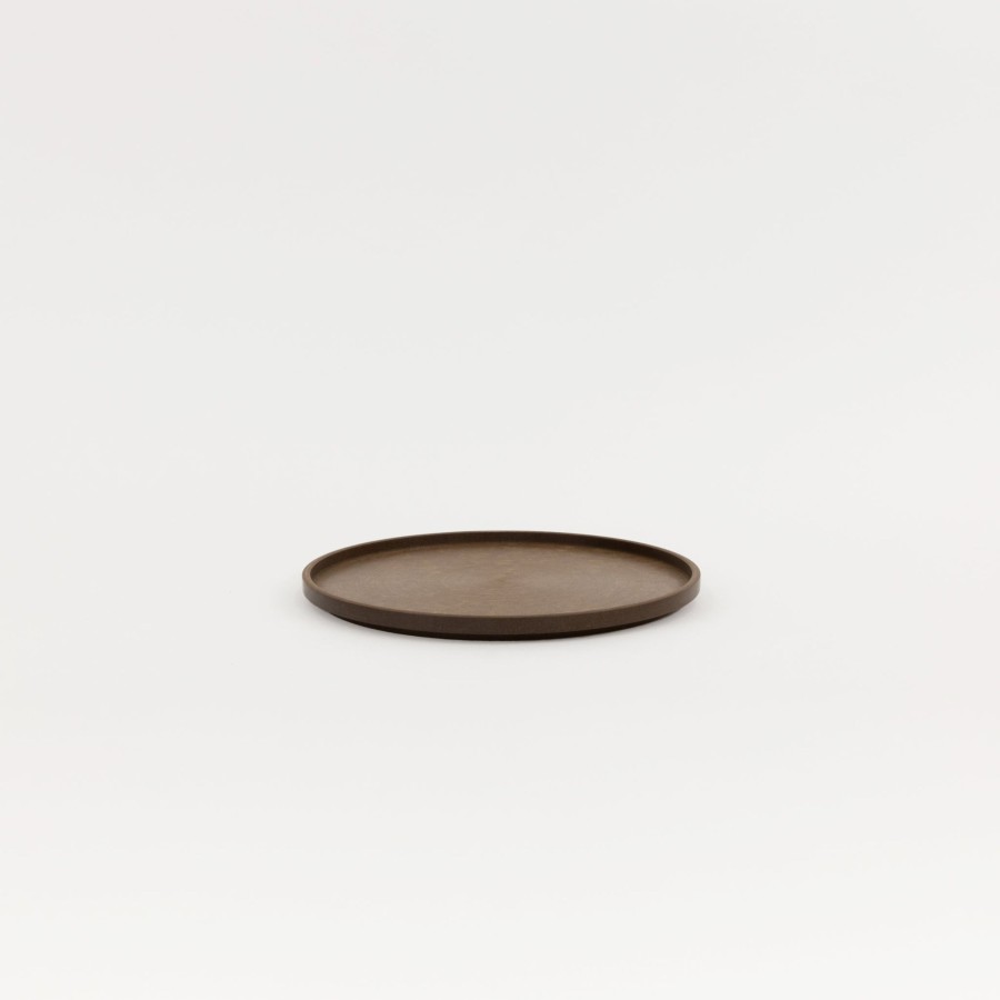 Hasami Porcelain SAIKAI (Hasami) | Hrn124 - Tray / Lid Dark Brown O 7.3/8"