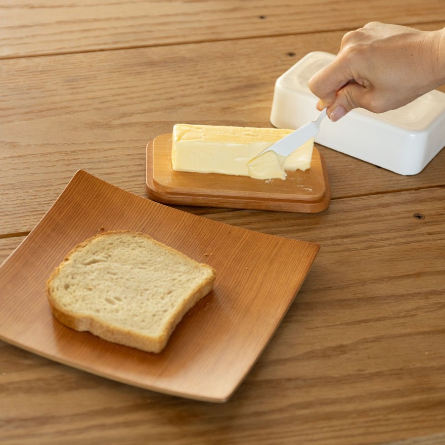 Kitchen & Dining SAIKAI (Others) | Noda Horo Enamel Butter Case With Wood Lid