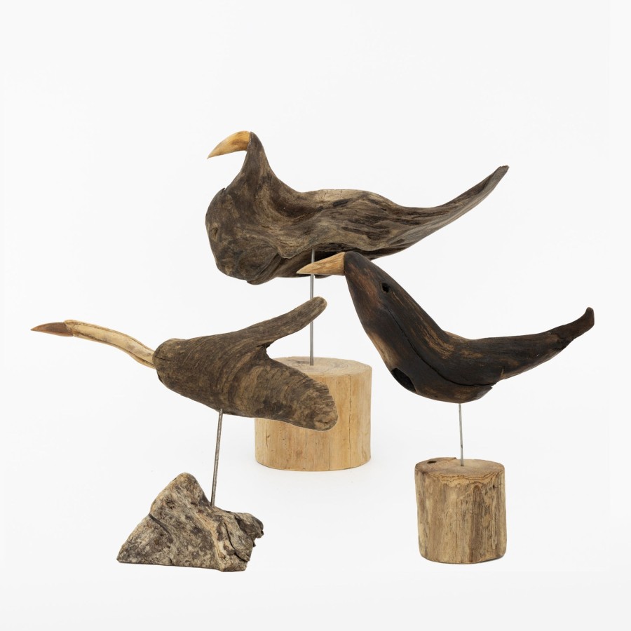 Vintage & Art TORTOISE-yellow paper Osamu Harihara | Osamu Harihara Driftwood Birds - Medium