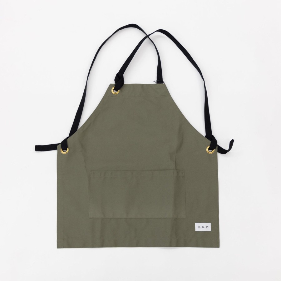 Kitchen & Dining G.K.P. | G.K.P Kids Apron - Ages 7 To 12 (Olive Color Only)