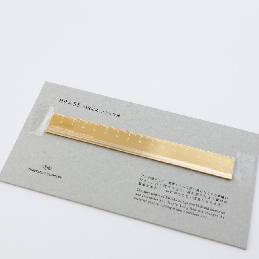 Living JP TRADING | Traveler'S Company Brass Cm Ruler