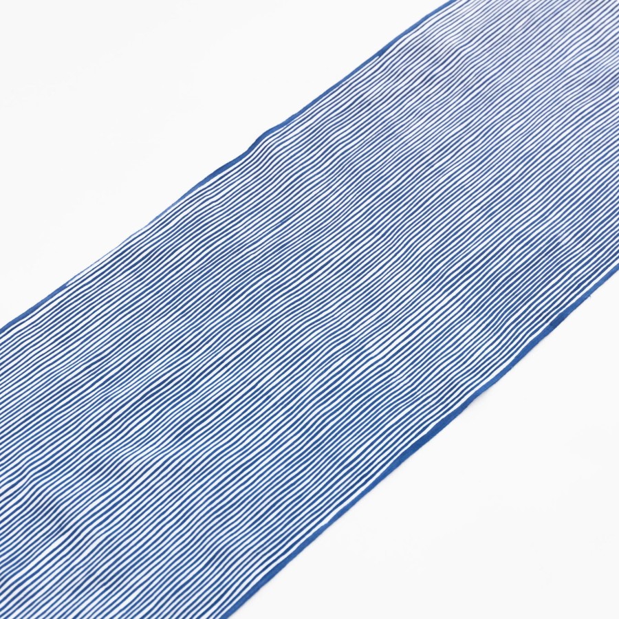 Tenugui TORTOISE-Kamawanu | Tenugui - Blue Wavy Staggered Stripe