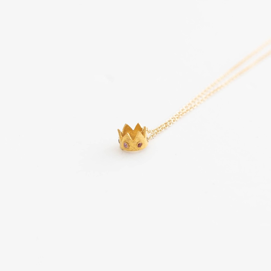 Accessories Black Barc | Black Barc 'Crown' Charmed Necklace