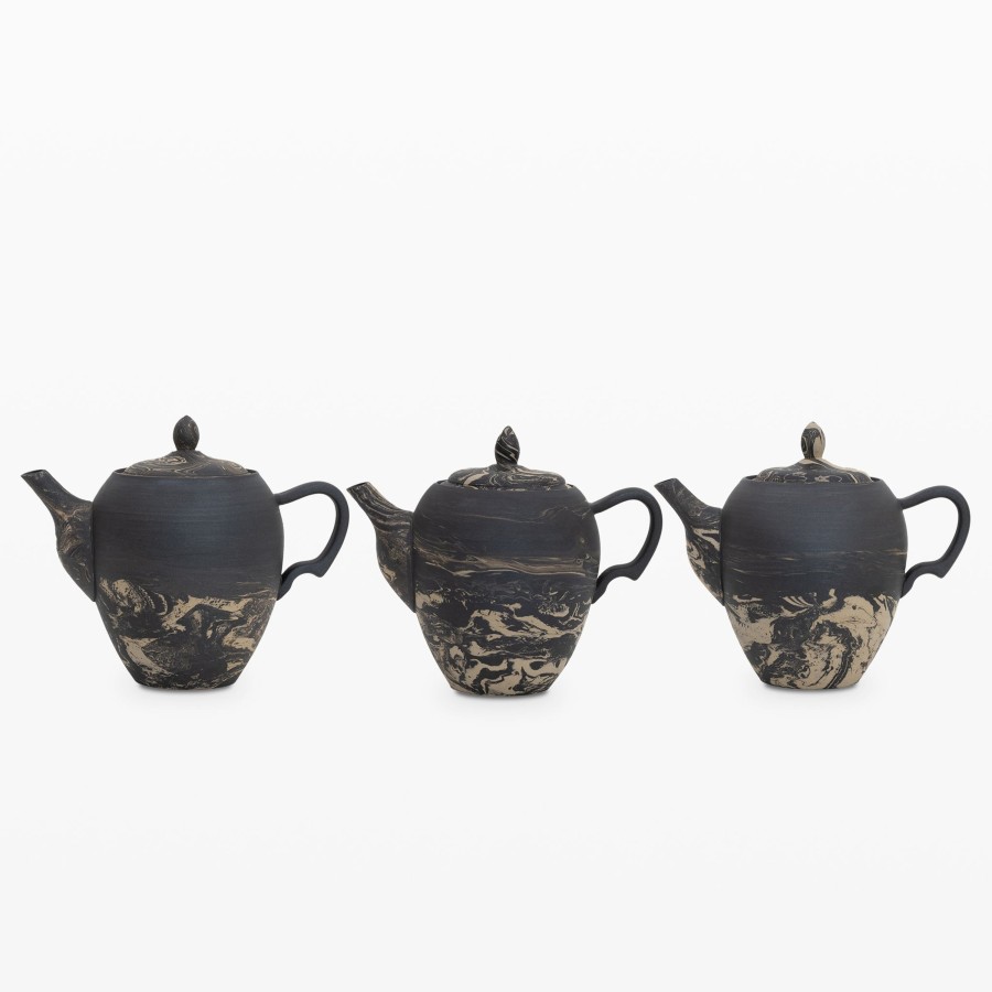 Kitchen & Dining TORTOISE-yellow paper Gena Kuwan | Gena Kuwan Ceramic Teapot - Black