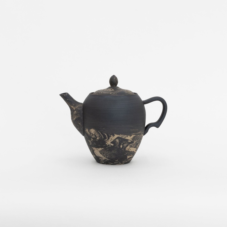 Kitchen & Dining TORTOISE-yellow paper Gena Kuwan | Gena Kuwan Ceramic Teapot - Black