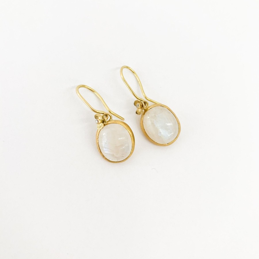 Accessories Black Barc | Barc Tanoki Moonstone Earrings