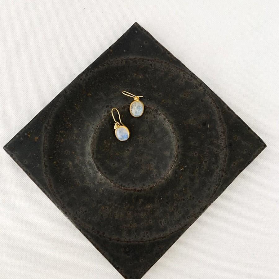 Accessories Black Barc | Barc Tanoki Moonstone Earrings