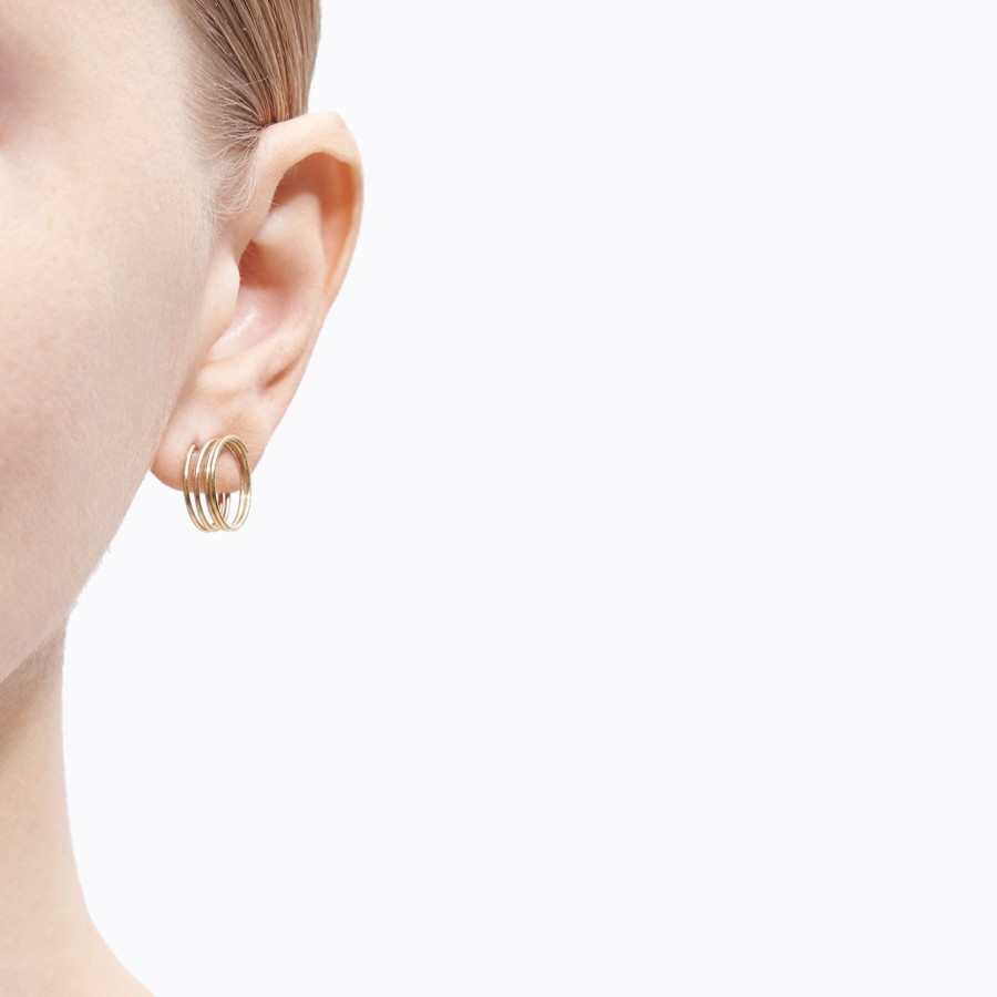 Accessories Tortoise-Shihara | Shihara Stack Hoop Earring 01