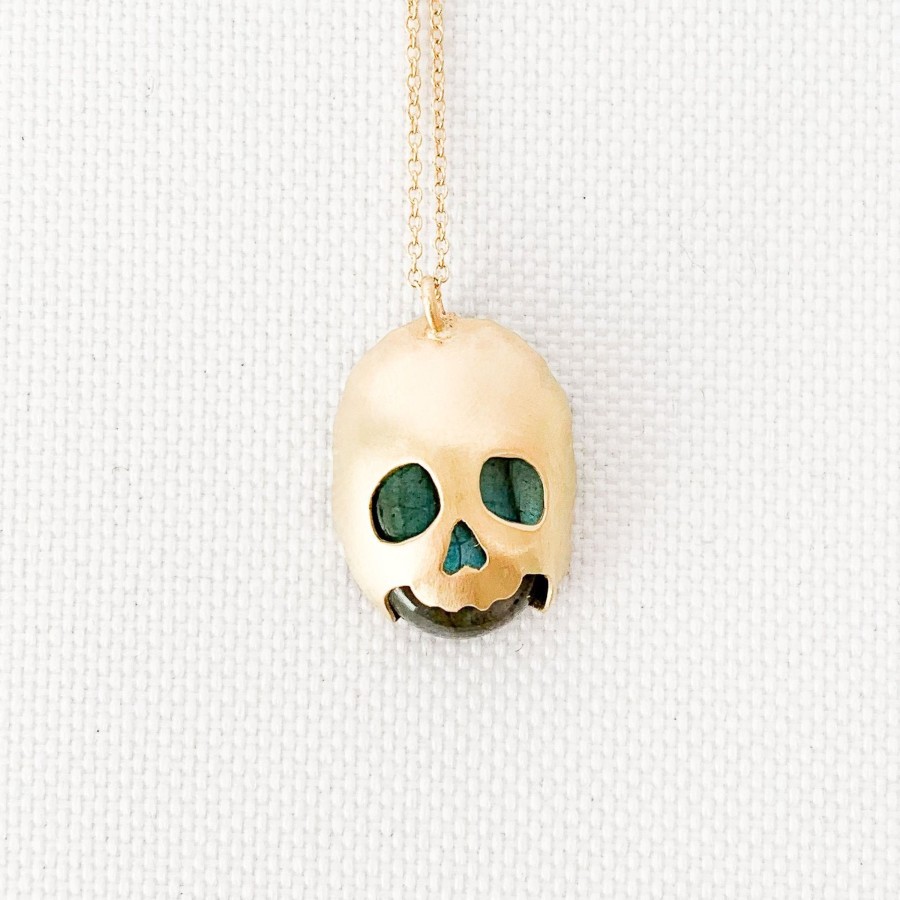 Accessories Black Barc | Black Barc Doku Skull Necklace