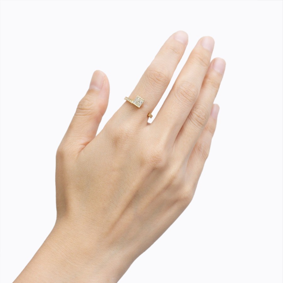 Accessories Tortoise-Shihara | Shihara Two Stone Diamond Bond Ring 03