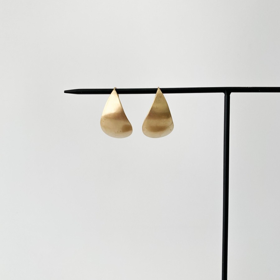 Accessories Black Barc | Black Barc Noki Earrings (L) 14Kyg