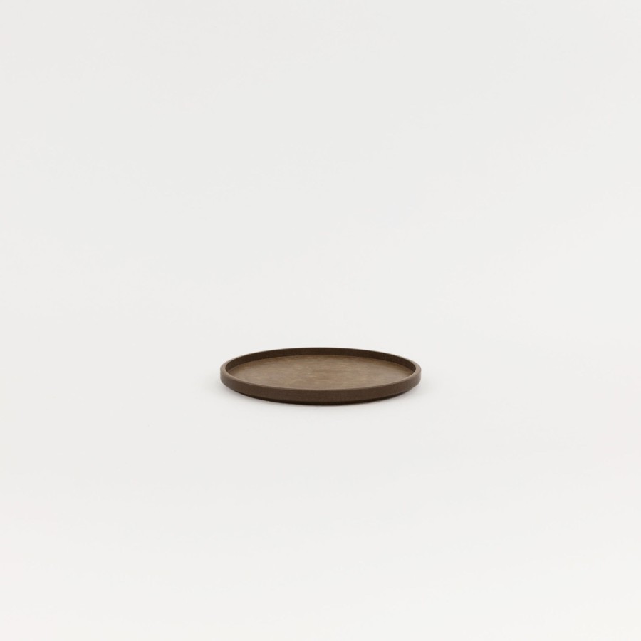 Hasami Porcelain SAIKAI (Hasami) | Hrn123 - Tray / Lid Dark Brown O 5.5/8"