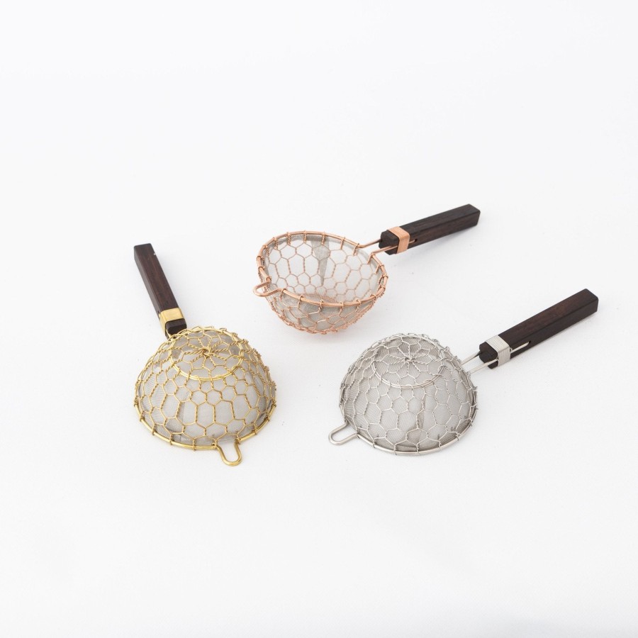 Kitchen & Dining TORTOISE-yellow paper Kanaami-Tsuji | Kanaami-Tsuji Tea Strainers With Rosewood Handle