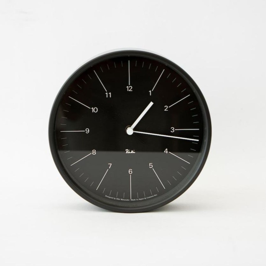 Living AC GEAR | Riki Steel Clock Black Wr17-10